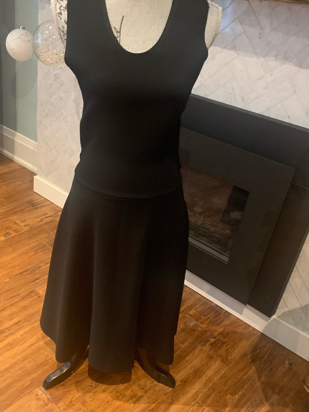 A.L.C. Black Sleeveless Fit-and-Flare Dress